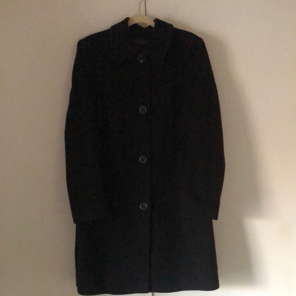 Women's Kristen Blake fall lambwool cashmere long career Black Coat - Picture 2 of 15